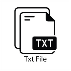 Txt File Vector icon