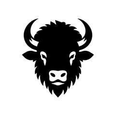 Minimalist Bison Silhouette- Immortalized in Dynamic Vector Depictions of Wild Majesty- Bison Vector- Bison Illustration.