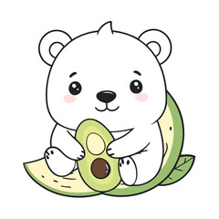 Vector illustration of a delightful Polarbear for early readers' enjoyment