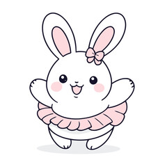 Cute Bunny vector illustration for little ones' bedtime routines