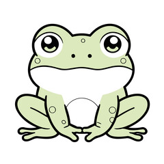 Cute vector illustration of a Frog for early readers' delight