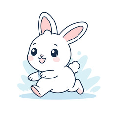 Vector illustration of a cute Bunny for children book