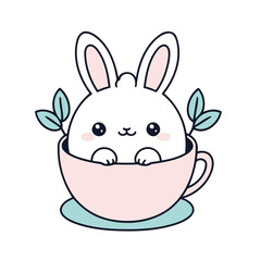 Cute Bunny vector illustration for little ones' bedtime routines