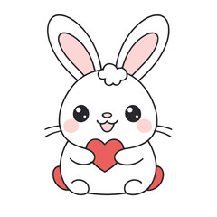 Cute vector illustration of a Bunny for children's bedtime stories