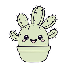 Cute Cactus for children's bedtime stories vector illustration