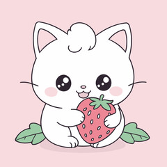 Cute Kitten for children book vector illustration