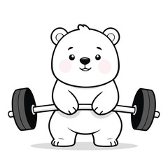 Cute PolarBear vector illustration for kids story book