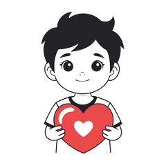 Vector illustration of a cute boy for kids books