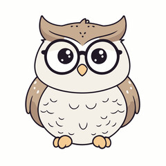 Cute Owl vector illustration for preschoolers' learning moments