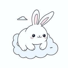 Vector illustration of an endearing Bunny for kids' bedtime stories