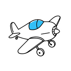 Cute Plane for toddlers' learning books vector illustration