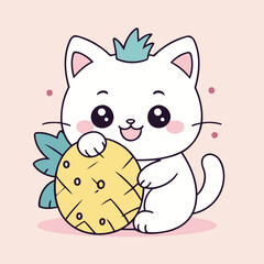 Cute Kitten vector illustration for preschoolers' learning moments