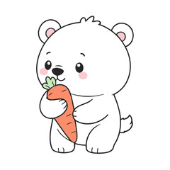 Cute Polarbear vector illustration for little ones' bedtime routines