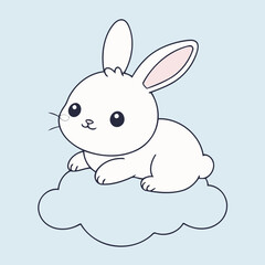 Vector illustration of a cute Bunny for toddlers