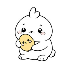 Vector illustration of a playful Bunny for preschoolers' storytime