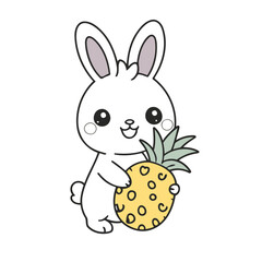 Vector illustration of an endearing Bunny for kids' bedtime stories