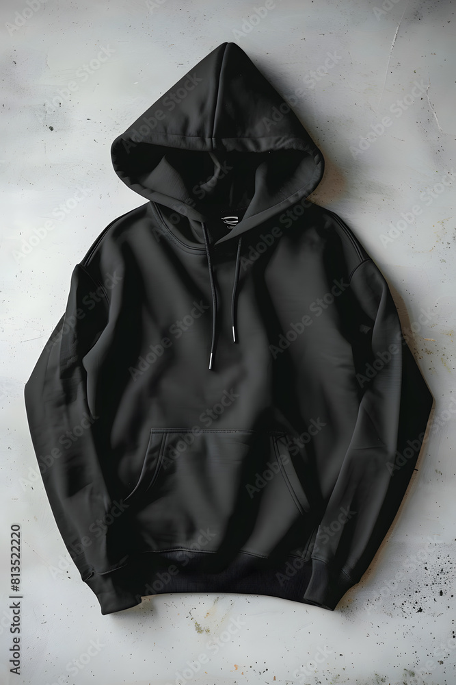 Poster Black hoodie mock up isolated on background