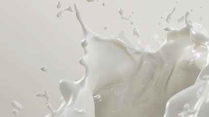 Splash of Milk or Cream Cut Out 8K: Realistic

