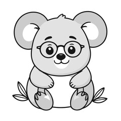 Fototapeta premium Vector illustration of an enchanting Koala for kids' storytelling