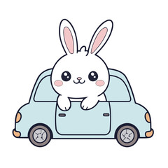 Cute Bunny vector illustration for kids story book