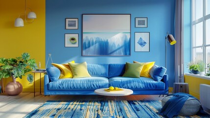 Youthful Bedroom with Bright Yellow Accents and Playful Design, Ideal for Vibrant and Fun Home Spaces