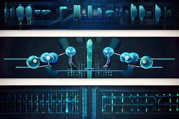 medical science blue banner Generative AI