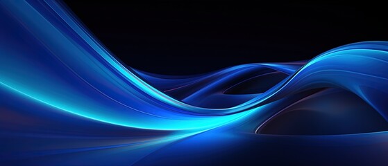 Blue glowing effect abstract background,  wave technology futuristic minimal tech lines background.