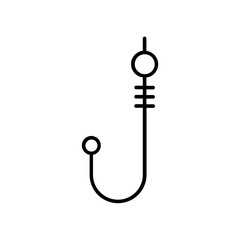 fishing hook icon. outline icon