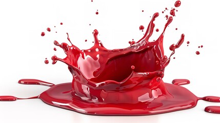 Vibrant and Energetic Splash of a Red Liquid

