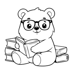 Cute vector illustration Bear hand drawn for toddlers