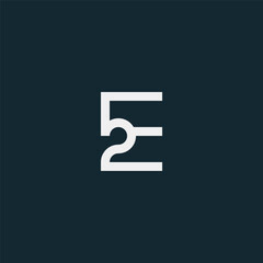  E2 monogram logo in monochrome