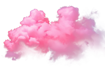 cloud of pink isolated on transparent background