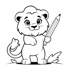 Cute vector illustration drawing doodle for toddlers worksheet