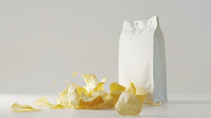 White Bag of Delicious Potato Chips Cut Out 8K

