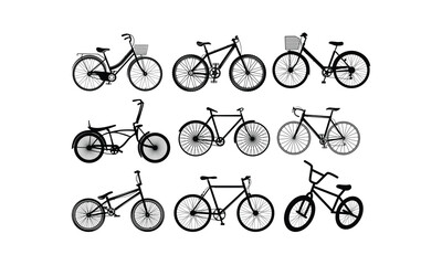 Obraz premium Bicycle SVG,, Silhouette, Cut File, cutting files, printable design, Clipart,