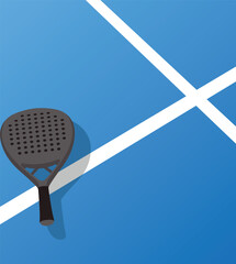 Padel background padel racket ball court background template design vector