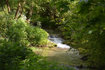 Photographs in the nature of Germany. The Urach Waterfalls are located in the town of Bad Urach.