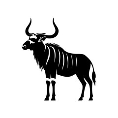 Minimalist Bongo Silhouette- Captured in Vibrant Vector Artistry- Illustration of Bongo- Vector Of Bongo.