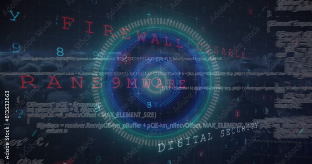 Poster image of data processing and scan scoping over dark background