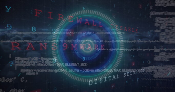 Image of data processing and scan scoping over dark background