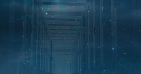 Image of data processing over computer servers