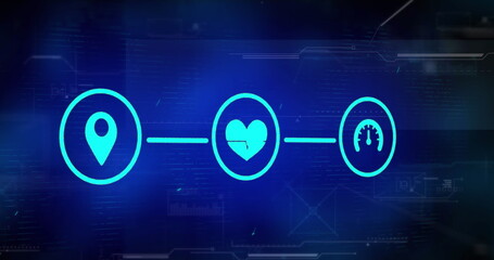 Image of data processing over network of connections