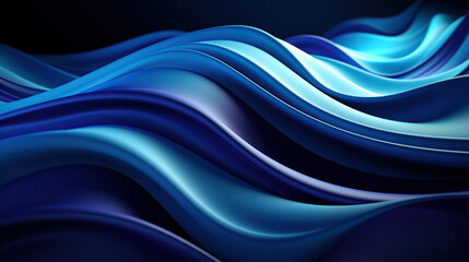 Fototapeta premium blue lines creates a beautiful pattern ,kinetic lines and curves