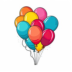 Naklejka premium balloons isolated on white