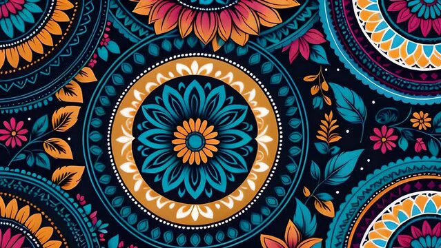 bohemian patterns vector illustration background. illustration animation. 
