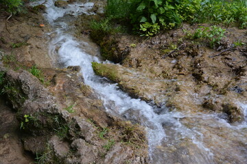 Fototapeta premium Photographs in the nature of Germany. The Urach Waterfalls are located in the town of Bad Urach.