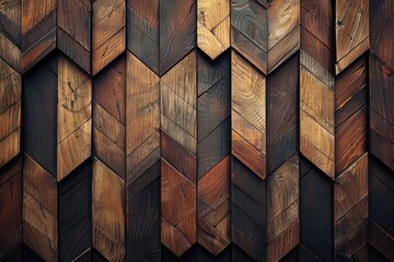 A vibrant wall made of wooden planks. Perfect for interior design projects