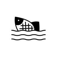 fish icon. black fill icon