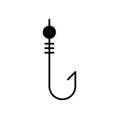fishing hook icon. solid icon