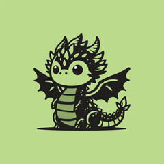 Cute Baby Dragon Illustration Design